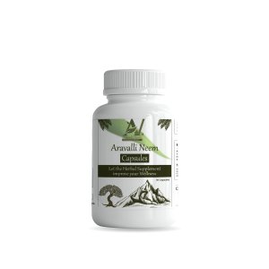 Aravalli Neem Capsules For Healthy Skin And Hair, Blood Purifie|| 30 capsules Bottle
