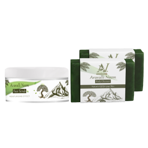 Aravalli Neem Combo Pack of Neem Soap Pack of 2 & Neem Scrub 50Gram
