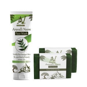 Aravalli Neem Combo Pack of Neem Soap Pack of 2 & Neem Face Wash 100ML