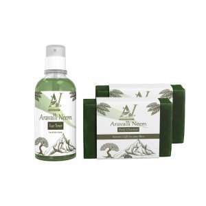 Aravalli Neem Combo of pack Neem Soap Pack of 2 & Neem Toner 100ML
